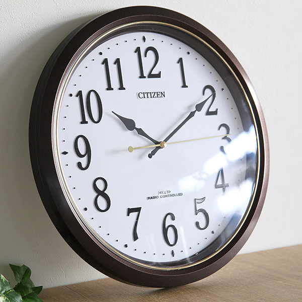 掛け時計 電波時計 シチズン CITIZEN 電池交換お知らせ機能付き
