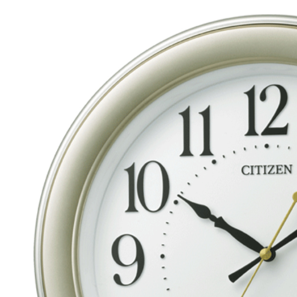 掛け時計 電波時計 シチズン CITIZEN ゴールドメタリック （ 壁掛け