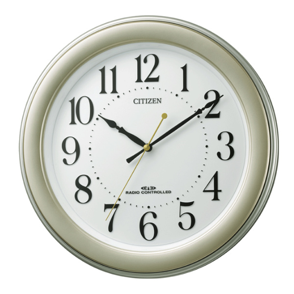 掛け時計 電波時計 シチズン CITIZEN ゴールドメタリック （ 壁掛け