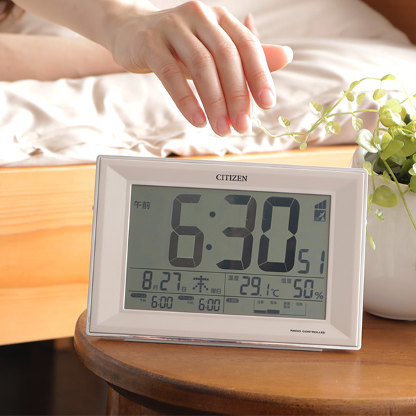 CITIZEN シチズン パルデジット 大型液晶 デジタル電波時計 目覚まし時計 シチズン CITIZEN 電波時計 パルデジットワイド