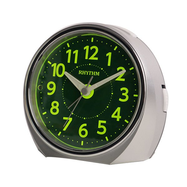 目覚まし時計 ライト付 ルーク （ 置時計 インテリア アナログ