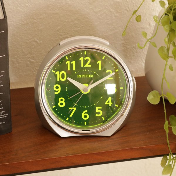目覚まし時計 ライト付 ルーク （ 置時計 インテリア アナログ