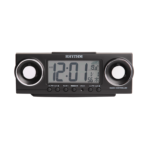 目覚まし時計 電波時計 アラーム音20種類選択機能付 フィットバトラー