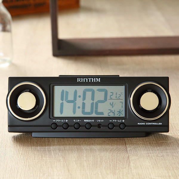 目覚まし時計 電波時計 アラーム音20種類選択機能付 フィットバトラー