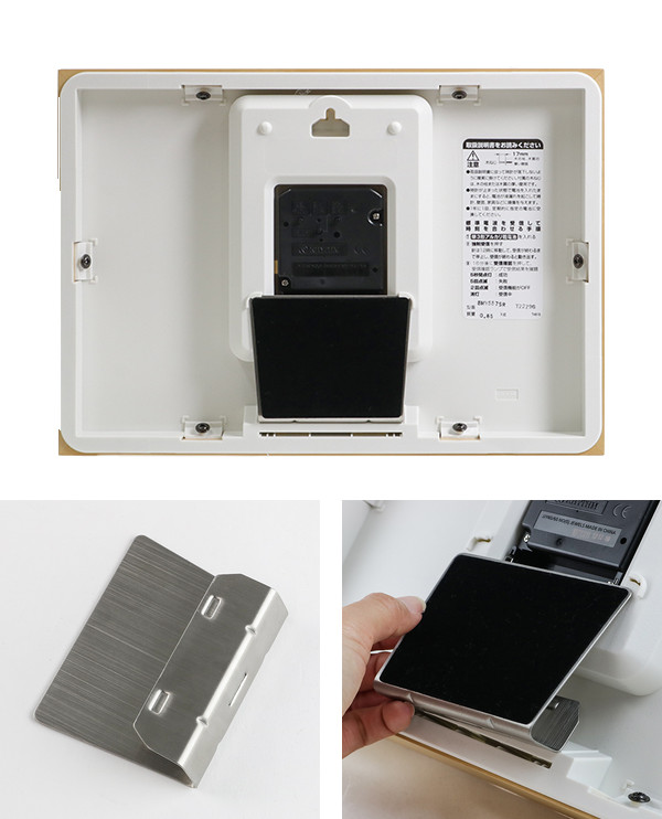 RHYTHM 掛け時計 電波時計 掛置兼用タイプ A Series A4 木枠 置き時計