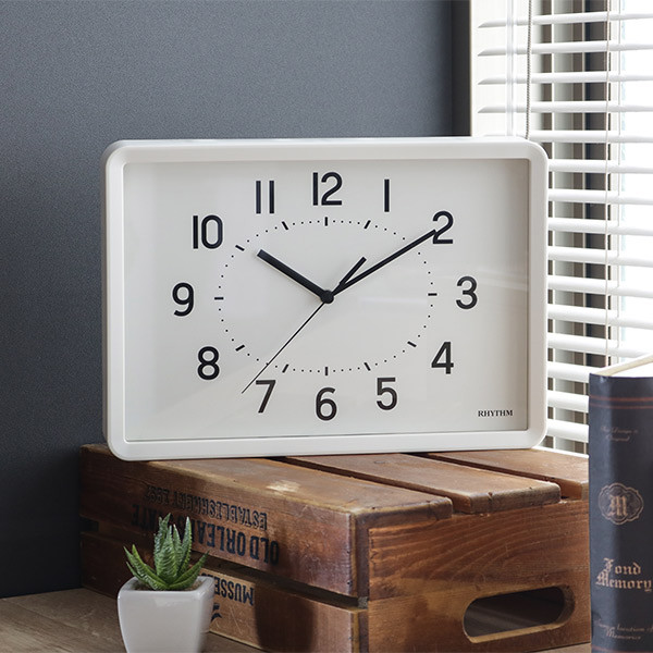 RHYTHM 掛け時計 クオーツ時計 掛置兼用タイプ A Series A4 プラ枠