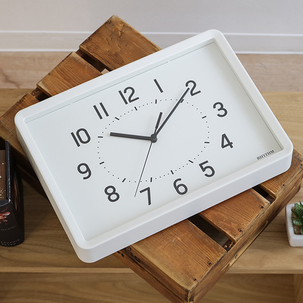 RHYTHM 掛け時計 クオーツ時計 掛置兼用タイプ A Series A4 プラ枠