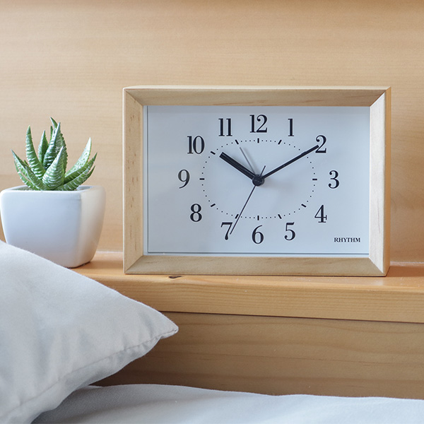 RHYTHM 掛け時計 掛置兼用タイプ A Series A6 木枠 置き時計 （ 時計