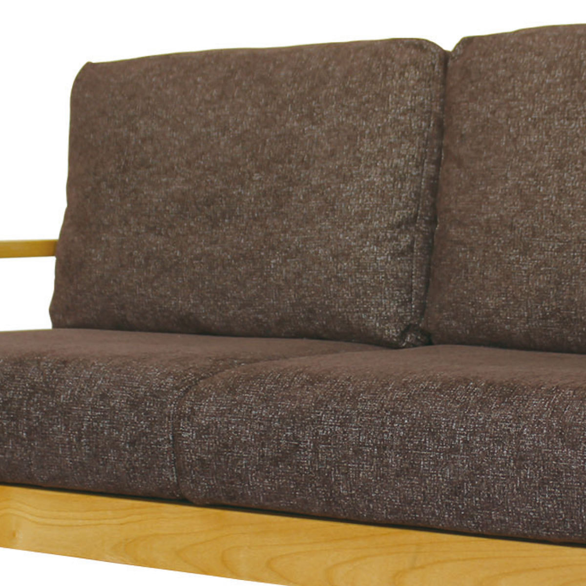 ソファ 2人掛け 2.5人掛け 幅155cm 布張り ナチュラル色フレーム （ 開