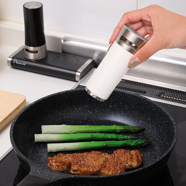 ワンダーシェフ 調味料入れ 塩 胡椒 2本セット マグネティック 塩