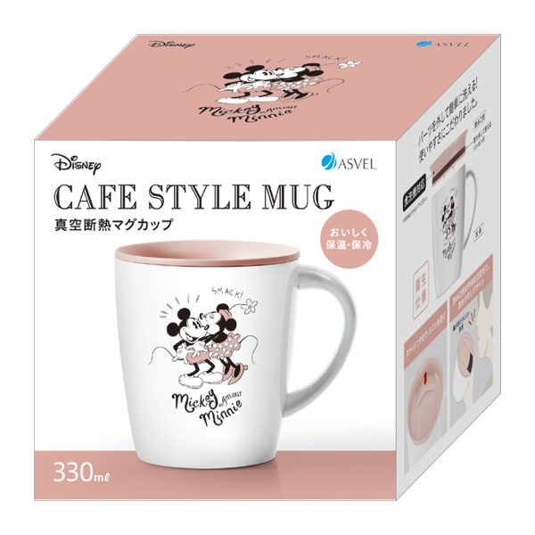 マグカップ 真空断熱 330ml フタ付き ミッキー＆ミニー ステンレス製