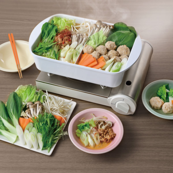 和平フレイズ 両手鍋 IH対応 21×29cm 仕切り付き セラミック加工