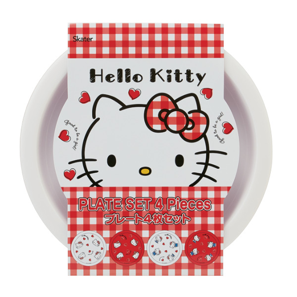スケーター プレート アウトドア ハローキティ プレート4枚セット