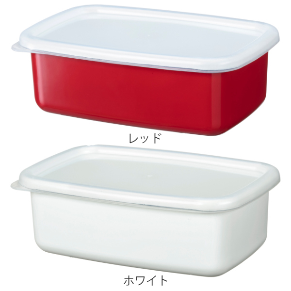 高木金属工業 保存容器 800ml ホーロー スタッキングできる 角型 M