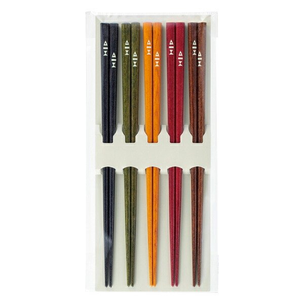 箸 23cm 5膳入り 客用箸 ボーダーフィッシュ 天然木 木製 日本製 （ お