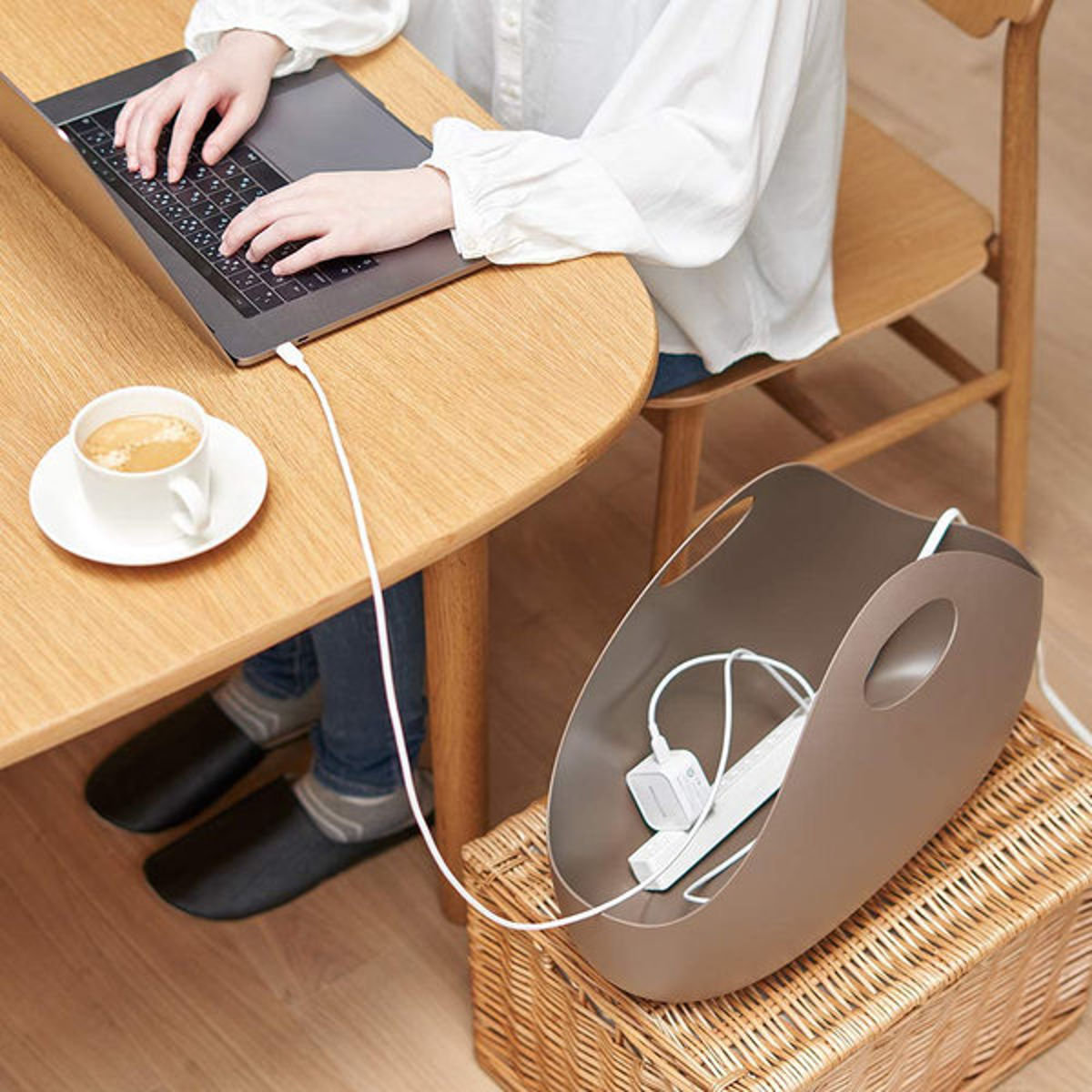 ランドリーバスケット ENOTS インテリアバッグ 洗濯かご バスケット