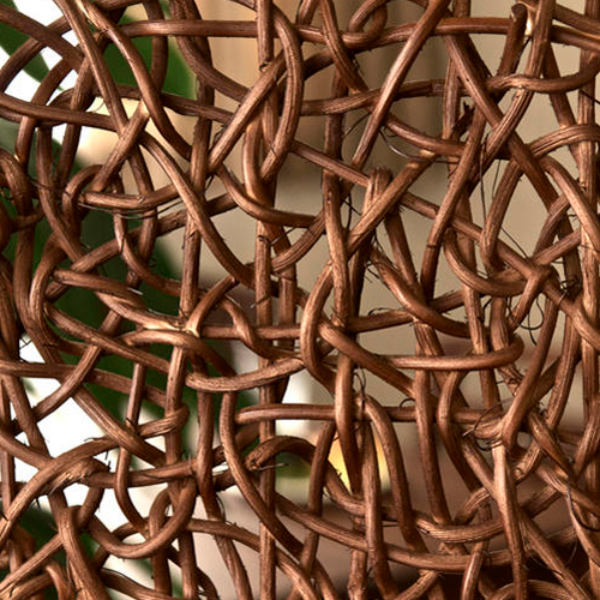 ラタン 3連 パーテーション ヴィンテージ 間仕切り 目隠し エスニック 籐 スクリーン 3連 アジアンテイスト チーク材フレーム 高さ160cm