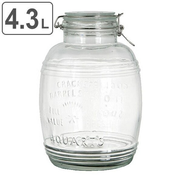 保存容器 ガラス製 エアータイトジャー 4.3L ダルトン DULTON