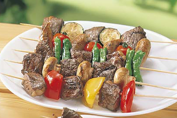 バーベキュー バーベキュー串 角型 竹製 20本入 45cm キャプテン