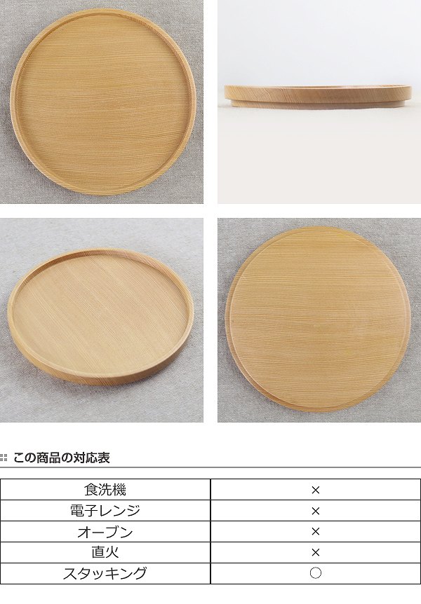 プレート 16cm 大 Re. 皿 食器 洋食器 天然木 木製 同色5枚セット