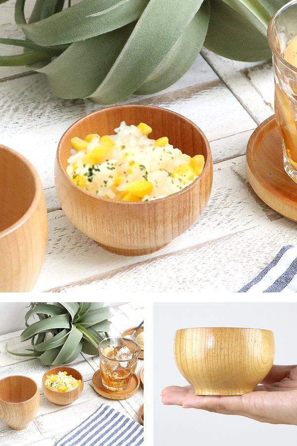 ボウル 9cm 子供用食器 Re. 皿 食器 洋食器 天然木 木製 （ 茶碗 子供