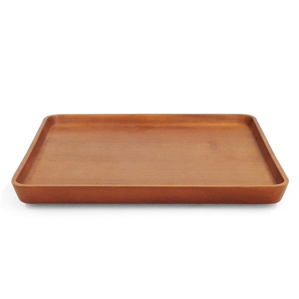 プレート 25cm L スクエア カフェ 皿 食器 木製食器 天然木