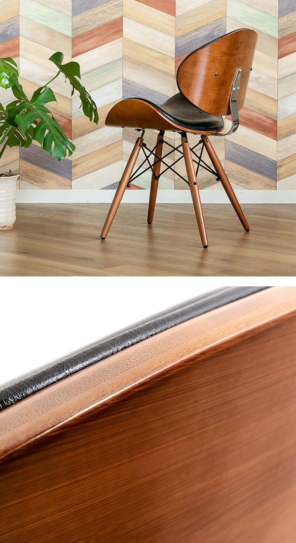 ダイニングチェア 座面高46cm レザー調 ヴィンテージ調 （ チェアー