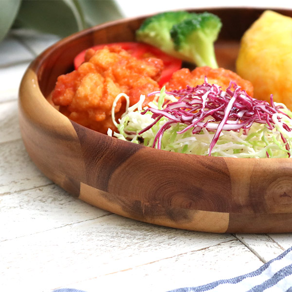 プレート 27cm カフェ ボウルプレート 皿 食器 木製食器 天然木