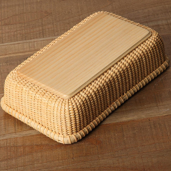 ちどり産業 ナンタケットバスケット 幅27×奥行17×高さ7cm 籐 ラタン