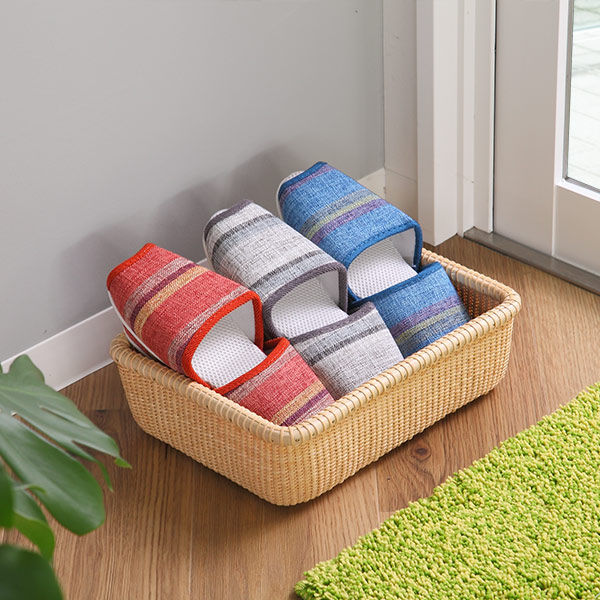 ちどり産業 ナンタケットバスケット 幅33×奥行25×高さ10cm 籐 ラタン