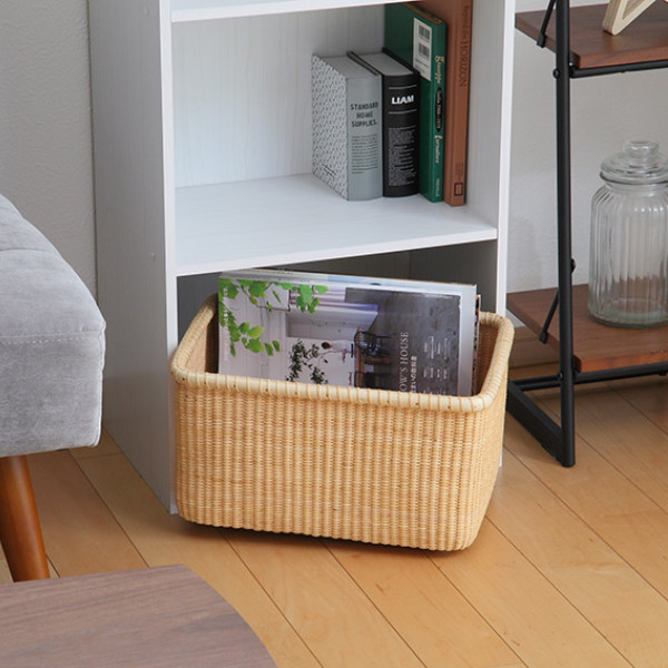 ちどり産業 ナンタケットバスケット 幅37×奥行27×高さ20cm 籐 ラタン