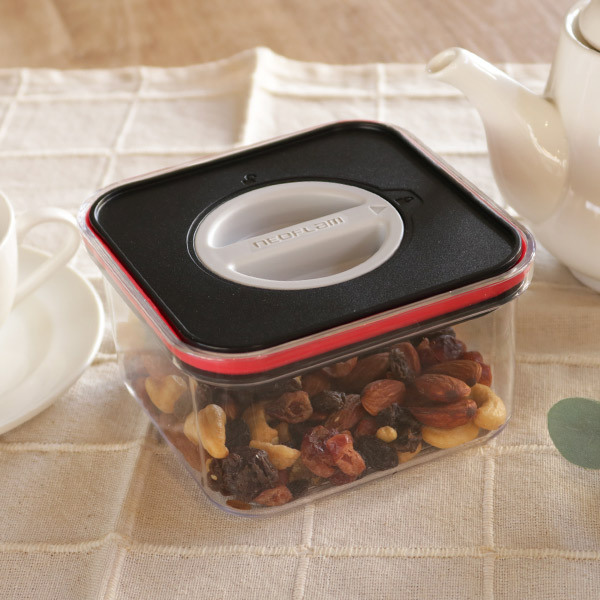 保存容器 600ml ロック付き 正方形 スマートシールコンテナ （ 食品