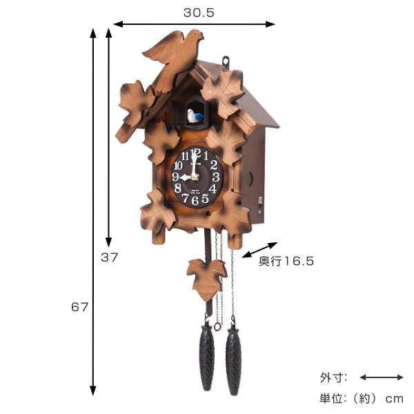 掛け時計 鳩時計 カッコー時計 カッコーメイソン （ 壁掛け時計 振り子