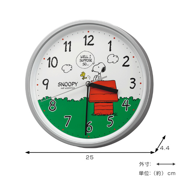 未使用品SNOOPY スヌーピー　腕時計型 壁掛け時計 PEANUTS スヌーピー アクリル壁掛け時計 ヤサイ 時計 インテリア