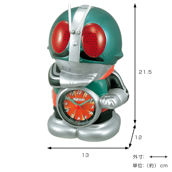 目覚まし時計 仮面ライダー （ 立体おしゃべり時計 置時計 アナログ