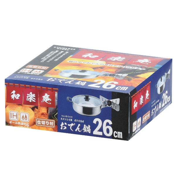 おでん鍋 尺4寸 LPガス 仕切なし 管B250823LK (ベストバイ 静岡県袋井市) パール金属 おでん鍋 IH対応 ステンレス ガラス蓋付き 和楽庵 おでん鍋