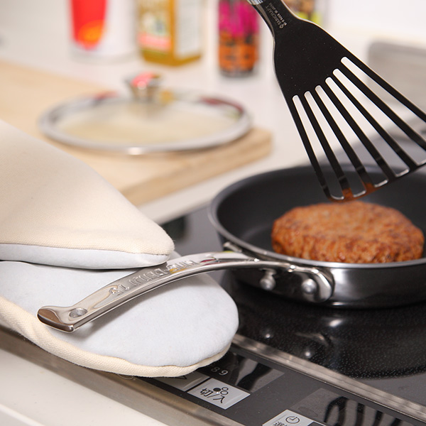 フライパン 片手 15cm IH対応 ガラス蓋付き クィーンパン 中尾アルミ