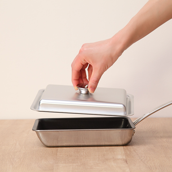 玉子焼き器 IH対応 蓋付き クィーンパン 中尾アルミ （ ガス火対応