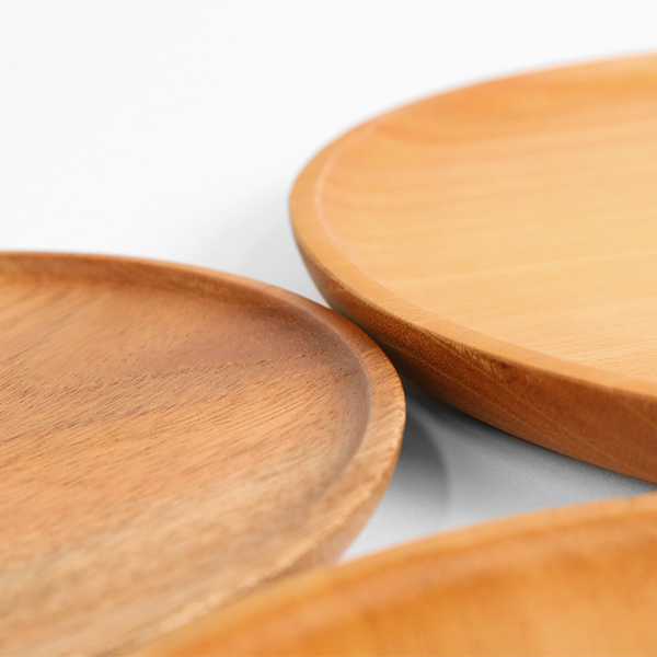 プレート 20cm M SoliD. 皿 食器 洋食器 天然木 日本製 同色5個セット