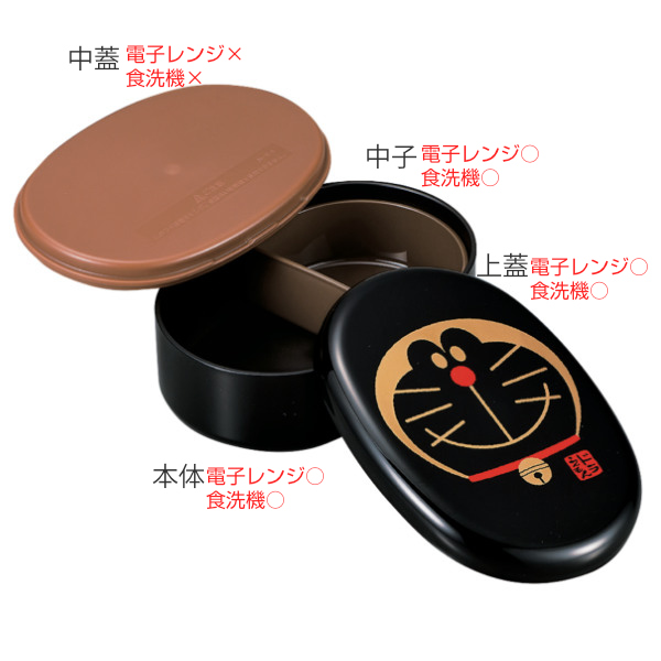 お弁当箱 1段 ドラえもん 蒔絵 小判型 480ml ランチボックス （ 食洗機
