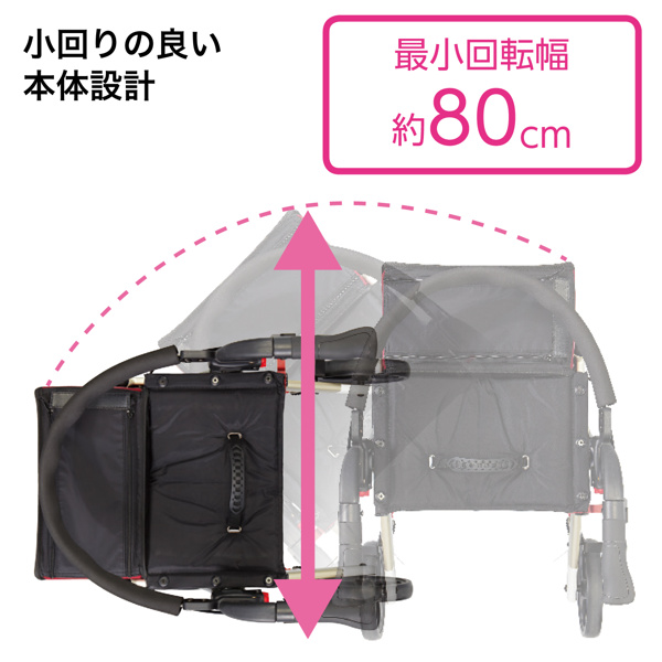 歩行車 リトルターン ハイタイプ コンパクト 折りたたみ 高さ調整