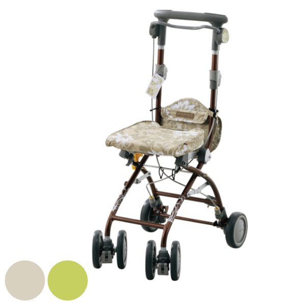 シルバーカー さんぽっぽ コンパクト 座れる （ カート 歩行器 歩行