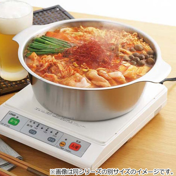 ヨシカワ 両手鍋 22cm IH対応 しゃぶしゃぶ鍋 贅 zei フタ付き