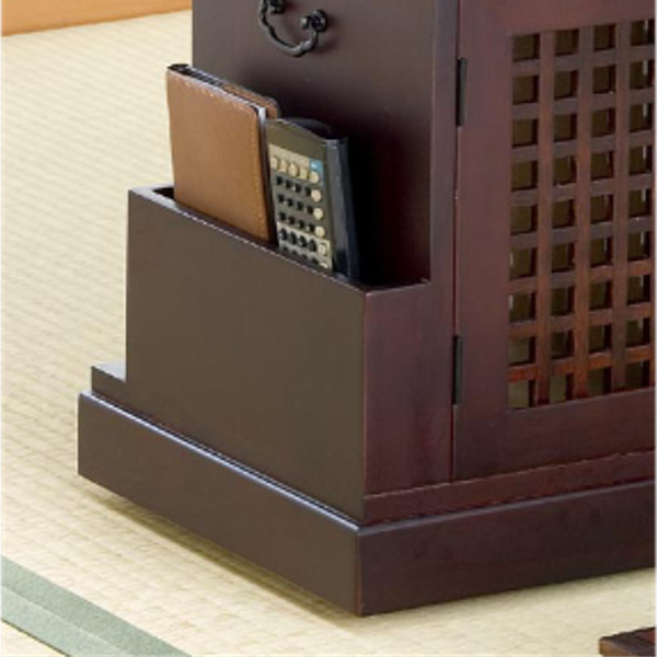 ポットワゴン お座敷ワゴン 桐製 トレー付 隠しキャスター 幅56cm