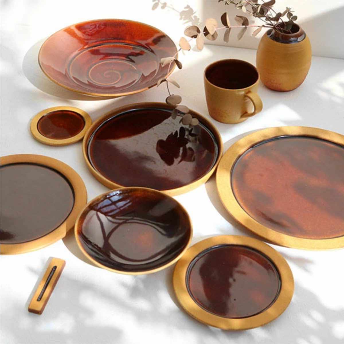 MFG焼き物プレート MFGクッキング遠赤外線焼物プレート32cm