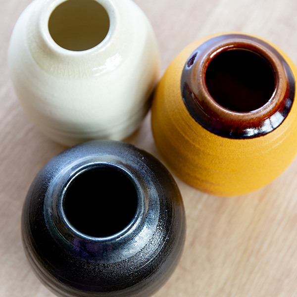 フラワーベース 陶器 Deep Breath Flower Vase （ 信楽焼 一輪挿し