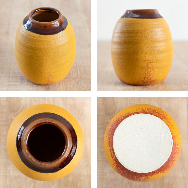 フラワーベース 陶器 Deep Breath Flower Vase （ 信楽焼 一輪挿し