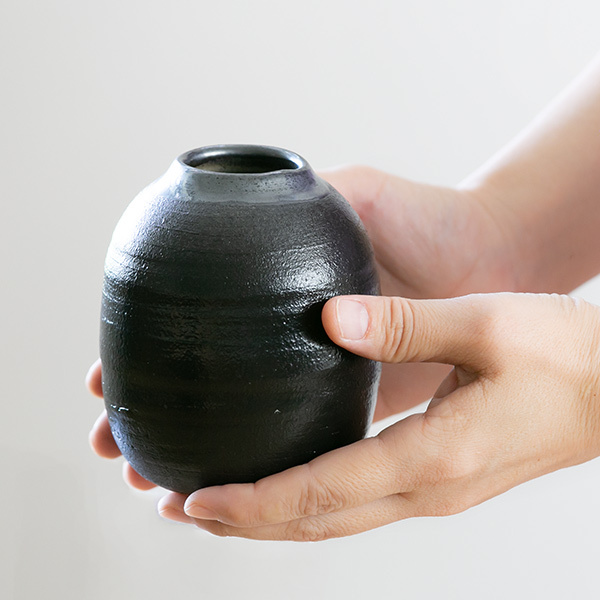 フラワーベース 陶器 Deep Breath Flower Vase （ 信楽焼 一輪挿し