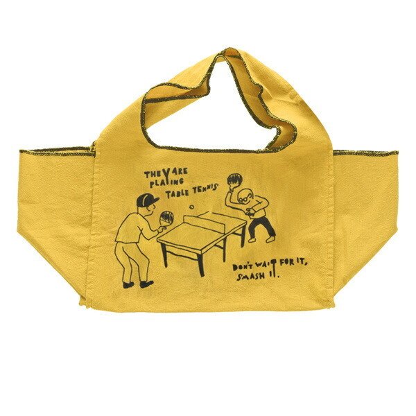 エコバッグ コンビニ用 コンビニマルシェバッグ ANDPACKABLE アンドパッカブル ピンポンYE （ ショッピングバッグ 買い物バッグ マイバッグ コンビニサイズ ）