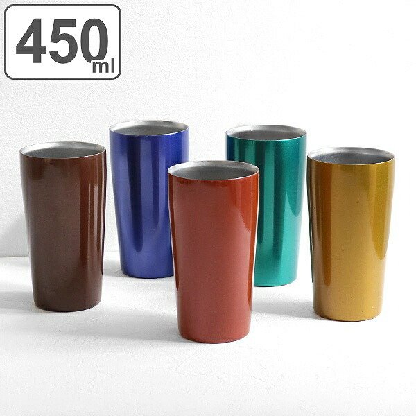 タンブラー 450ml 二重構造 ステンパール 山中塗 コップ ステンレス